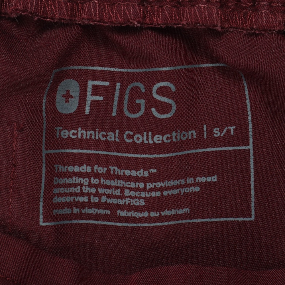 Figs Technical Collection Scrub Set Womens Burgandy Red S/T Catarina & Yola - Picture 8 of 16